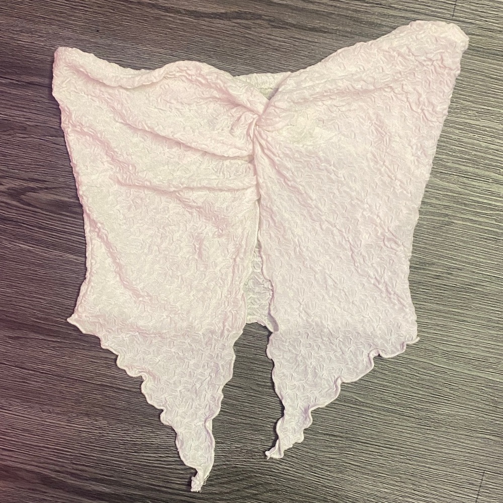 White Strapless Top